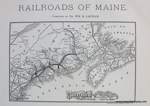 Antique-Maps-Railroads-of-Maine