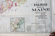 Load image into Gallery viewer, 1913 - Railroad Map of Maine - Antique Map
