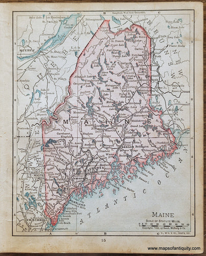 Genuine-Antique-Map-Maine-1900-Rand-McNally-Maps-Of-Antiquity