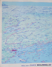 Load image into Gallery viewer, Genuine-Vintage-Map-Aerial-View-Casco-Bay-Maine-to-the-Longfellow-Blue-Mountains-c-1971-A-D-Phillips-Son-Maps-Of-Antiquity
