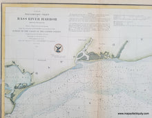 Load image into Gallery viewer, Antique-Chart-Bass-River-Harbor-Massachusetts-Yarmouth-Dennis-Cape-Cod-USCS-US-Coast-Survey-1800s-19th-century
