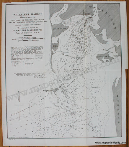Printed-map-Wellfleet-Harbor--Massachusetts-Cape-Cod-and-Islands-1887-U.-S.-Coast-and-Geodetic-Survey-Maps-Of-Antiquity