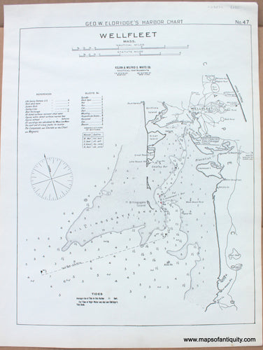 1910 - Wellfleet Mass. - Antique Chart