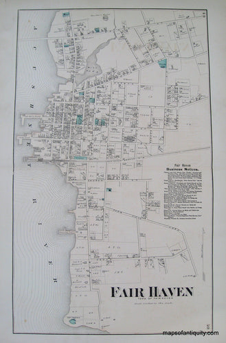 Antique-Map-Fair-Haven-with-Fair-Haven-Business-Notices-p.49-50