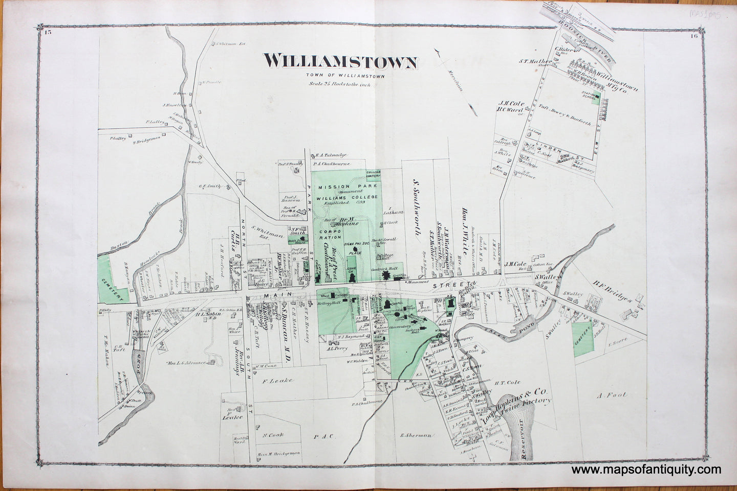 Antique-Map-Berkshire-County-Massachusetts-Williamstown-MA-Maps-of-Antiquity