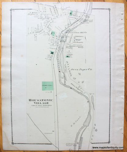 Antique-Map-Housatonic-Village-p.-94-Berkshire-County-Massachusetts-Maps-of-Antiquity