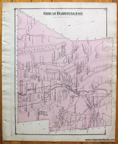 Antique-Map-Great-Barrington-p.-91-Berkshire-County-Massachusetts-Maps-of-Antiquity