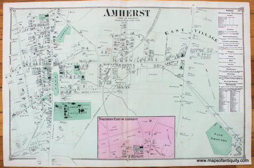Antique-Map-Amherst-Amherst-College-Massachusetts