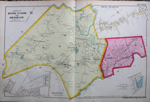 Antique-Map-Towns-of-Hyde-Park-and-Dedham-MA-Plate-10