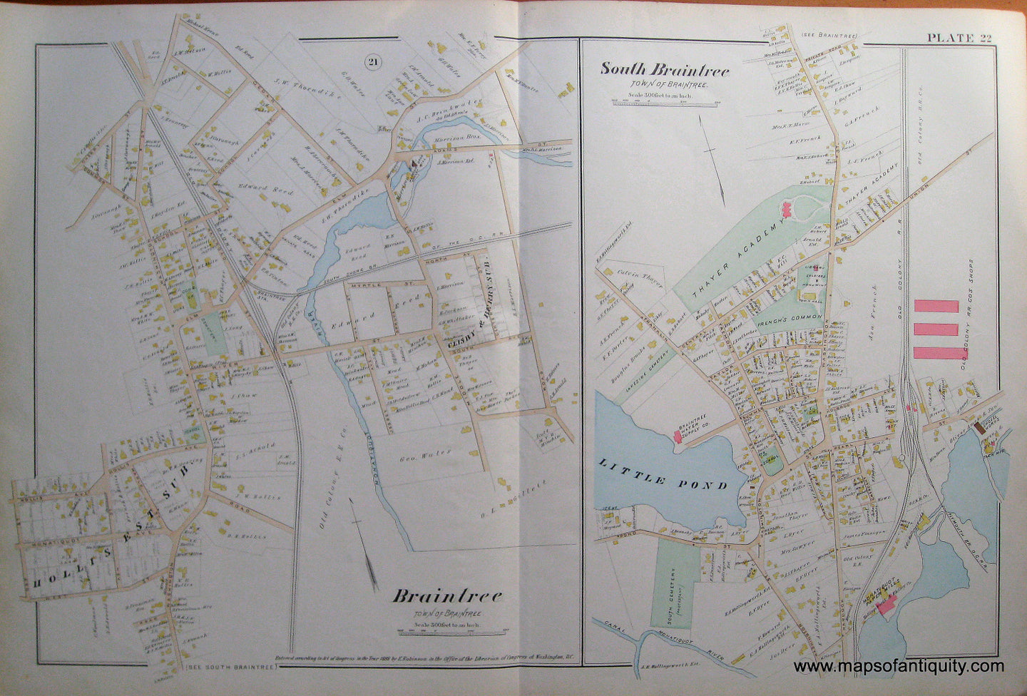 Antique-Map-Braintree-and-South-Braintree-MAPlate-22