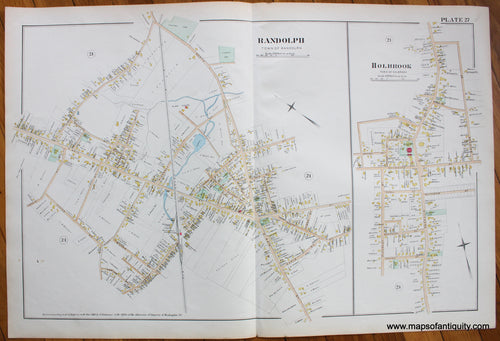 Antique-Map-Randolph-Holbrook-MA-Plate-27