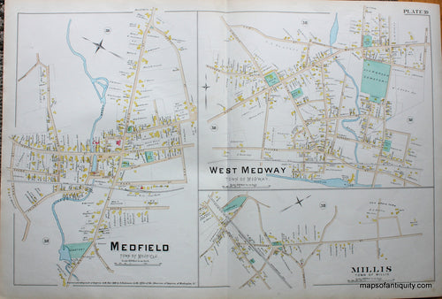 Antique-Map-Medfield-West-Medway-Millis-MA-Plate-39