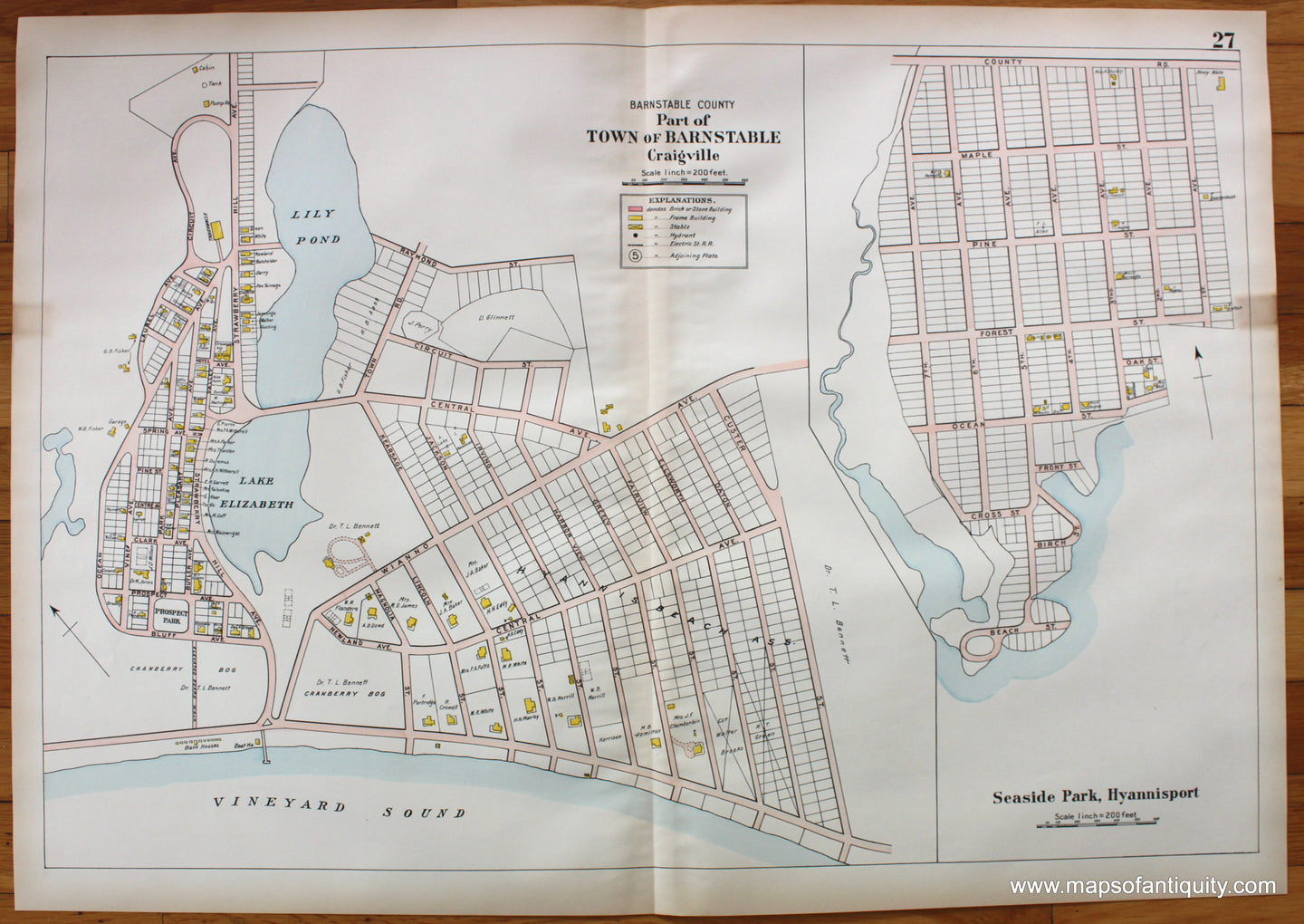 Antique-Map-Craigville-Seaside-Park-(Hyannisport)-Page-27