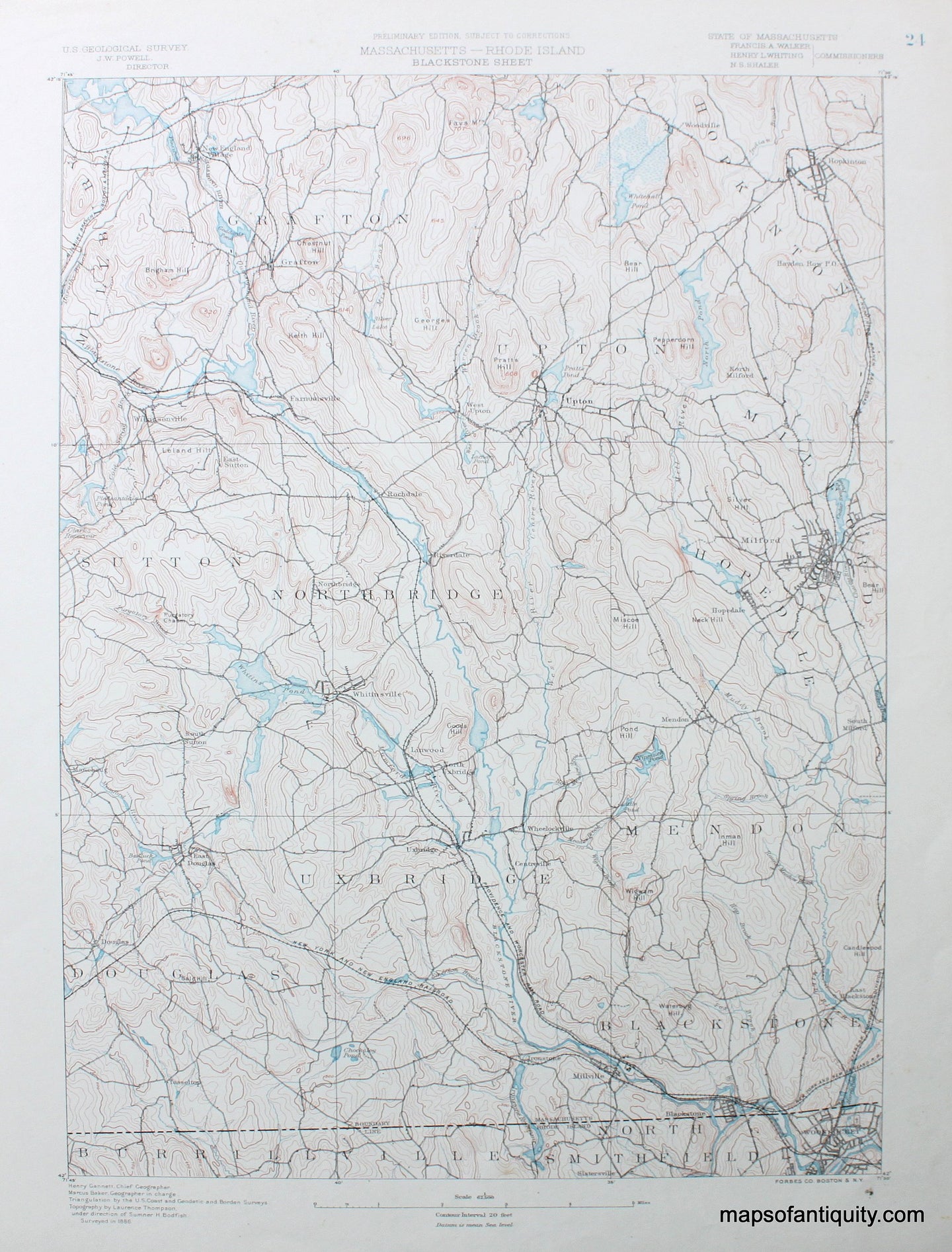 Topographical-Map-MA/RI-Blackstone-sheet-antique-topo-map-United-States-Massachusetts-General-1890-USGS-Maps-Of-Antiquity