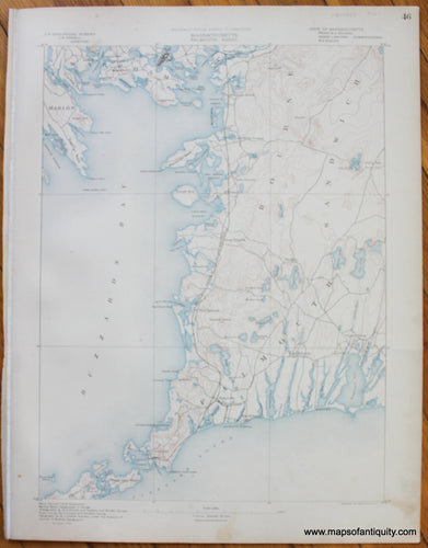 Topographical-Map-MA-Falmouth-sheet-antique-topo-map--United-States-Massachusetts-General-1890-USGS-Maps-Of-Antiquity