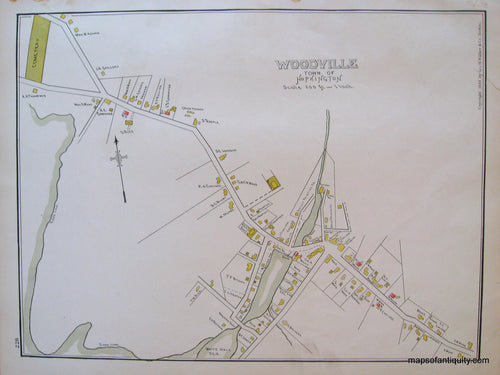 Antique-Hand-Colored-Map-Woodville-Town-of-Hopkinton-United-States-Massachusetts-1889-Walker-Maps-Of-Antiquity