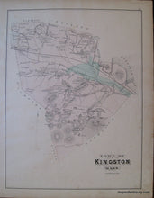 Load image into Gallery viewer, 1879 - Village of Kingston, with versos: Town of Kingston and Halifax with Silver Lake (MA) - Antique Map
