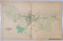 Load image into Gallery viewer, Antique-Hand-Colored-Map-Plymouth-Village-(MA)-**********-United-States-Massachusetts-1879-Walker-Maps-Of-Antiquity
