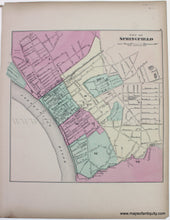 Load image into Gallery viewer, 1871 - City of Worcester; verso: City of Springfield (MA) - Antique Map
