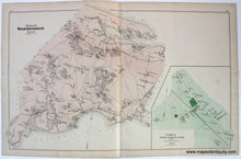 Load image into Gallery viewer, 1880 - Town of Barnstable, Village of West Barnstable pp. 28-29.  Versos Villages of Woods Hole, Waquoit, East Falmouth, West Falmouth, Falmouth (Teaticket), North Falmouth (p. 27 and p. 30) - Antique Map

