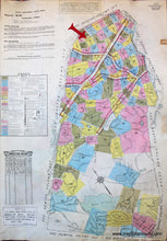 Load image into Gallery viewer, 1925 - Brookline, Mass. Wards 12 and 13 with birthplace of John F Kennedy - Antique Map
