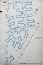 Load image into Gallery viewer, 1925 - Brookline, Mass. Wards 102 and 103 - Antique Map
