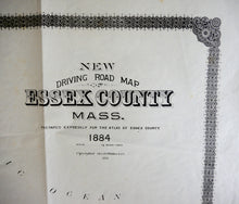 Load image into Gallery viewer, 1884 - New Driving Road Map of Essex County Mass. - Antique Map
