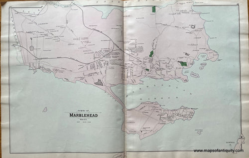 Antique-Hand-Colored-Map-Nahant-and-Marblehead-Massachusetts-United-States-Massachusetts-1884-Walker-Maps-Of-Antiquity