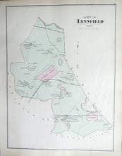 Load image into Gallery viewer, 1884 - Lynnfield and Bradford Massachusetts - Antique Map

