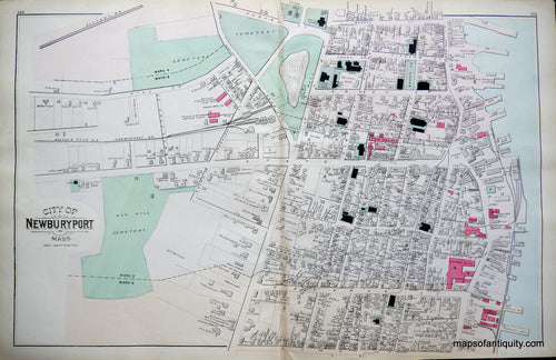 Antique-Map-City-of-Newburyport-Villages-of-Merrimac-and-Merrimacport-Massachusetts