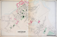 Load image into Gallery viewer, Antique-Hand-Colored-Map-Village-of-Amesbury-Town-of-Amesbury-and-Town-of-Merrimac-Massachusetts-United-States-Massachusetts-1884-Walker-Maps-Of-Antiquity
