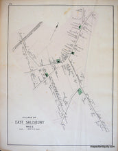 Load image into Gallery viewer, 1884 - Village of Salisbury, Town of Salisbury, and Village of East Salisbury, Massachusetts - Antique Map
