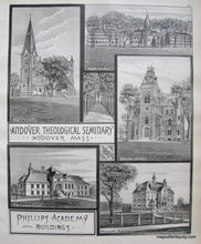 Load image into Gallery viewer, Black-and-White-Antique-Print-Andover-Theological-Seminary-Andover-MA-Phillips-Academy-US-Colleges-North-east-colleges-1884-Walker-Maps-Of-Antiquity
