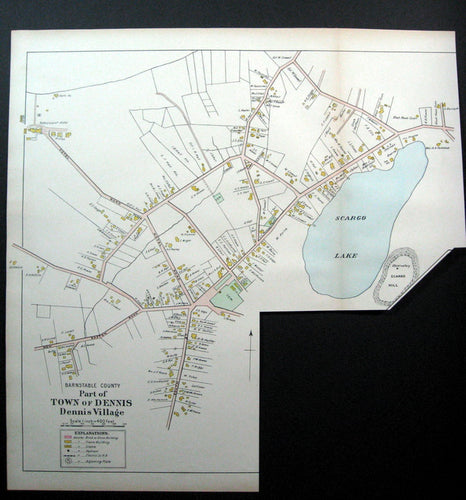 Antique-Map-Dennis-Village