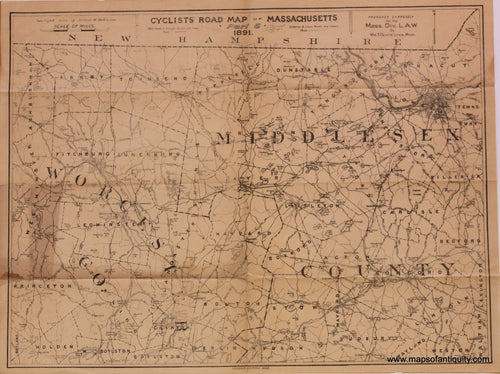 Antique-Map-Cyclists-Road-Map-of-Massachusetts-Part-5