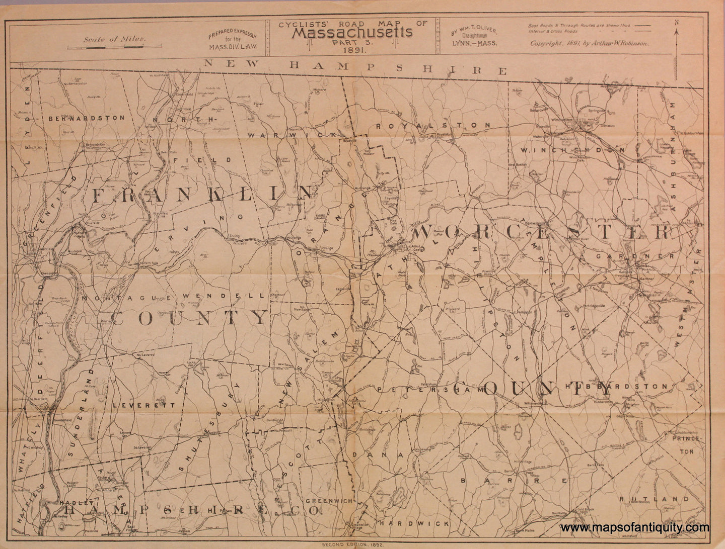 Antique-Map-Cyclists-Road-Map-of-Massachusetts-Part-3