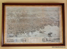 Load image into Gallery viewer, Antique-Bird&#39;s-Eye-View-Map-City-of-New-Bedford-Mass---Framed-United-States-Massachusetts-1876-Vogt-Maps-Of-Antiquity
