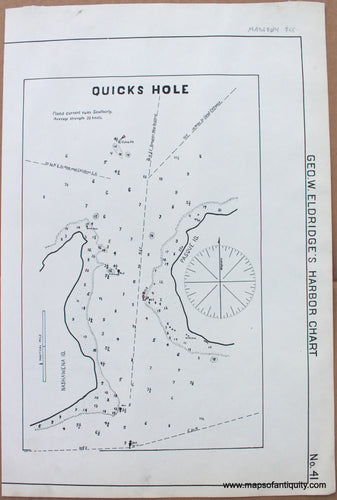 1910 - Quicks Hole - Antique Chart