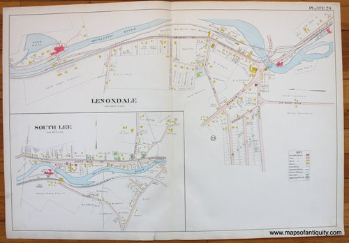 Antique-Map-Berkshire-county-Massachusetts-Lenox-Lenoxdale-South-Lee-1904-Barnes-Farnham-1900s-Maps-of-Antiquity