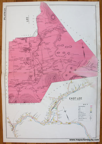 Antique-Map-Berkshire-county-Massachusetts-Lee-East-Lee-1904-Barnes-Farnham-1900s-Maps-of-Antiquity