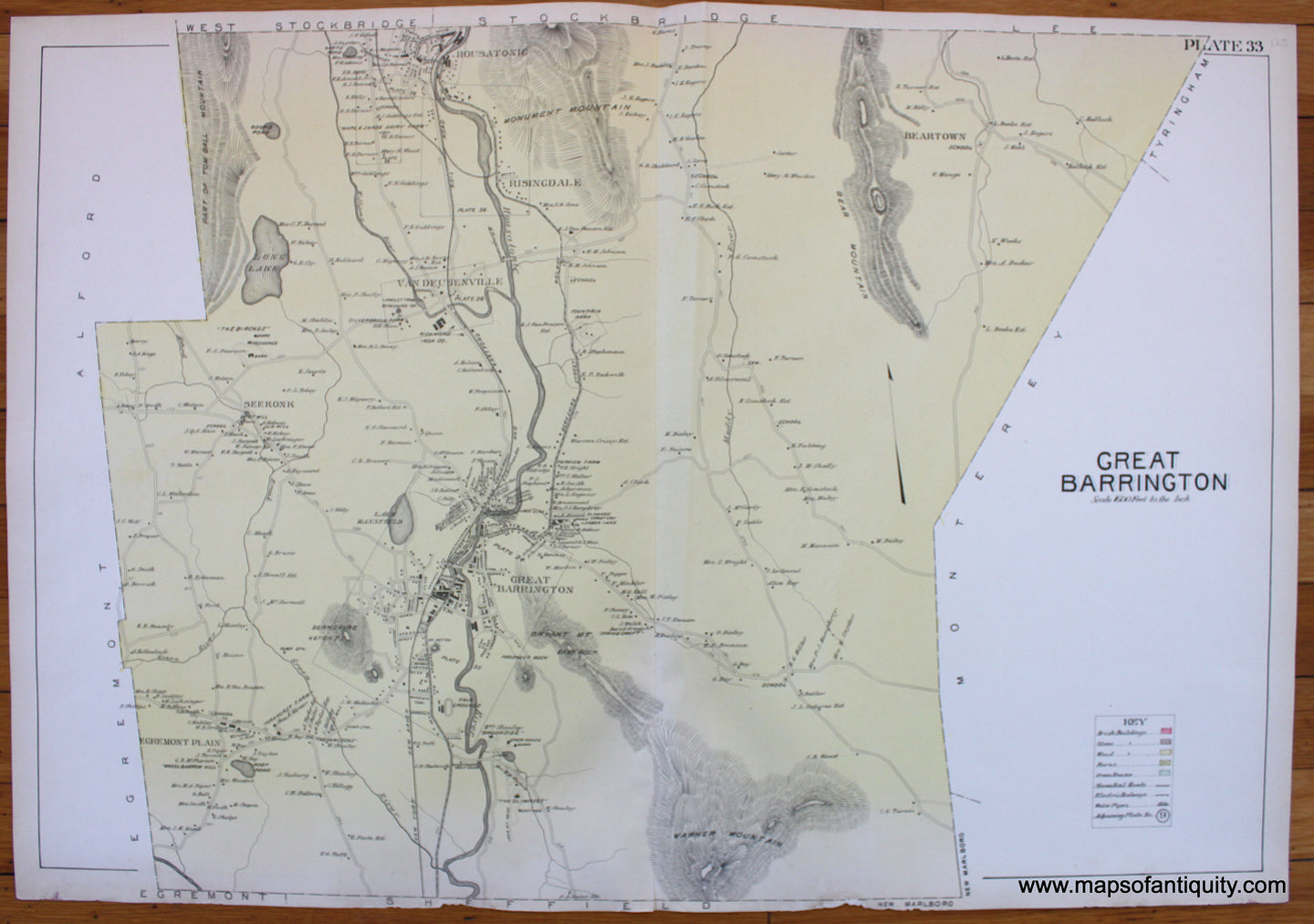 Antique-Map-Berkshire-county-Massachusetts-Great-Barrington-1904-Barnes-Farnham-1900s-Maps-of-Antiquity