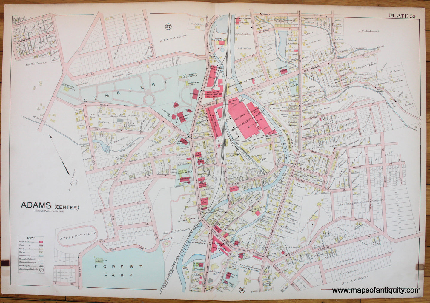 Antique-Map-Berkshire-county-Massachusetts-Adams-Center-1904-Barnes-Farnham-1900s-Maps-of-Antiquity