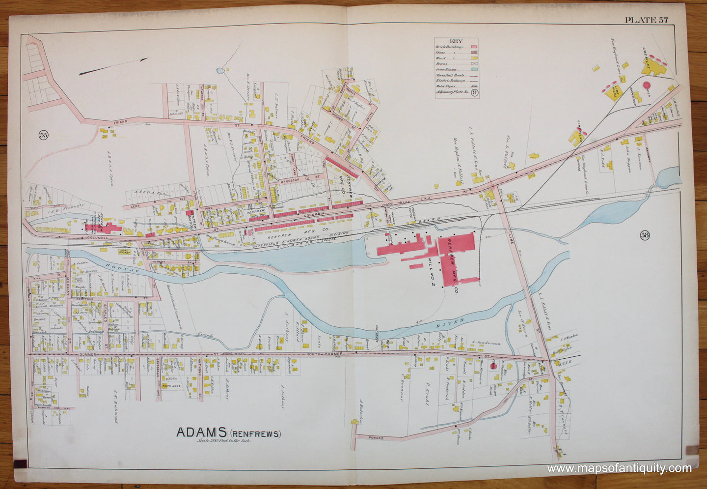 Antique-Map-Berkshire-county-Massachusetts-Adams-Renfrews-1904-Barnes-Farnham-1900s-Maps-of-Antiquity