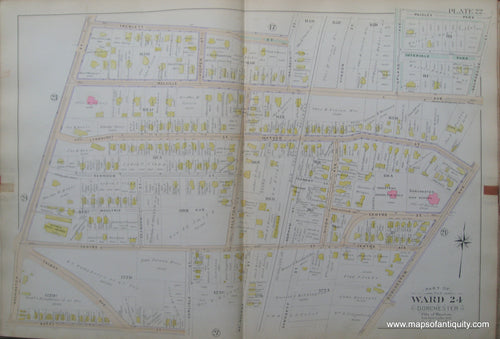 Antique-Map-Plate-22-Part-of-Ward-24-Dorchester-City-of-Boston-Bromley-1894-Maps-Of-Antiquity