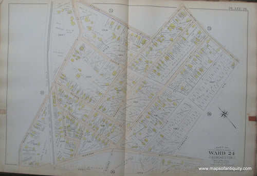 Antique-Map-Plate-26-Part-of-Ward-24-Dorchester-City-of-Boston-Bromley-1894-Maps-Of-Antiquity