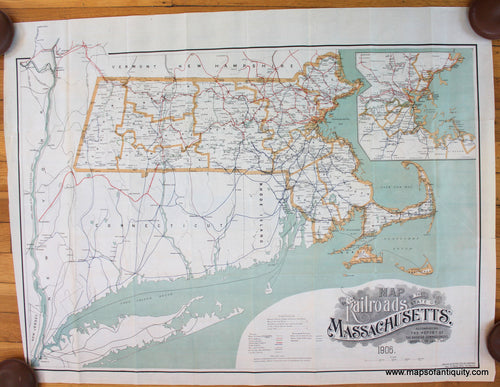 Antique-Map-of-the-Railroads-of-the-Commonwealth-of-Massachusetts.-Walker-1907-Maps-Of-Antiquity