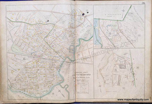 Antique-Map-City-of-Medford-Part-of-Wards-3-and-6-United-States-Massachusetts-1900-Stadley-Maps-Of-Antiquity-1900s-20th-century