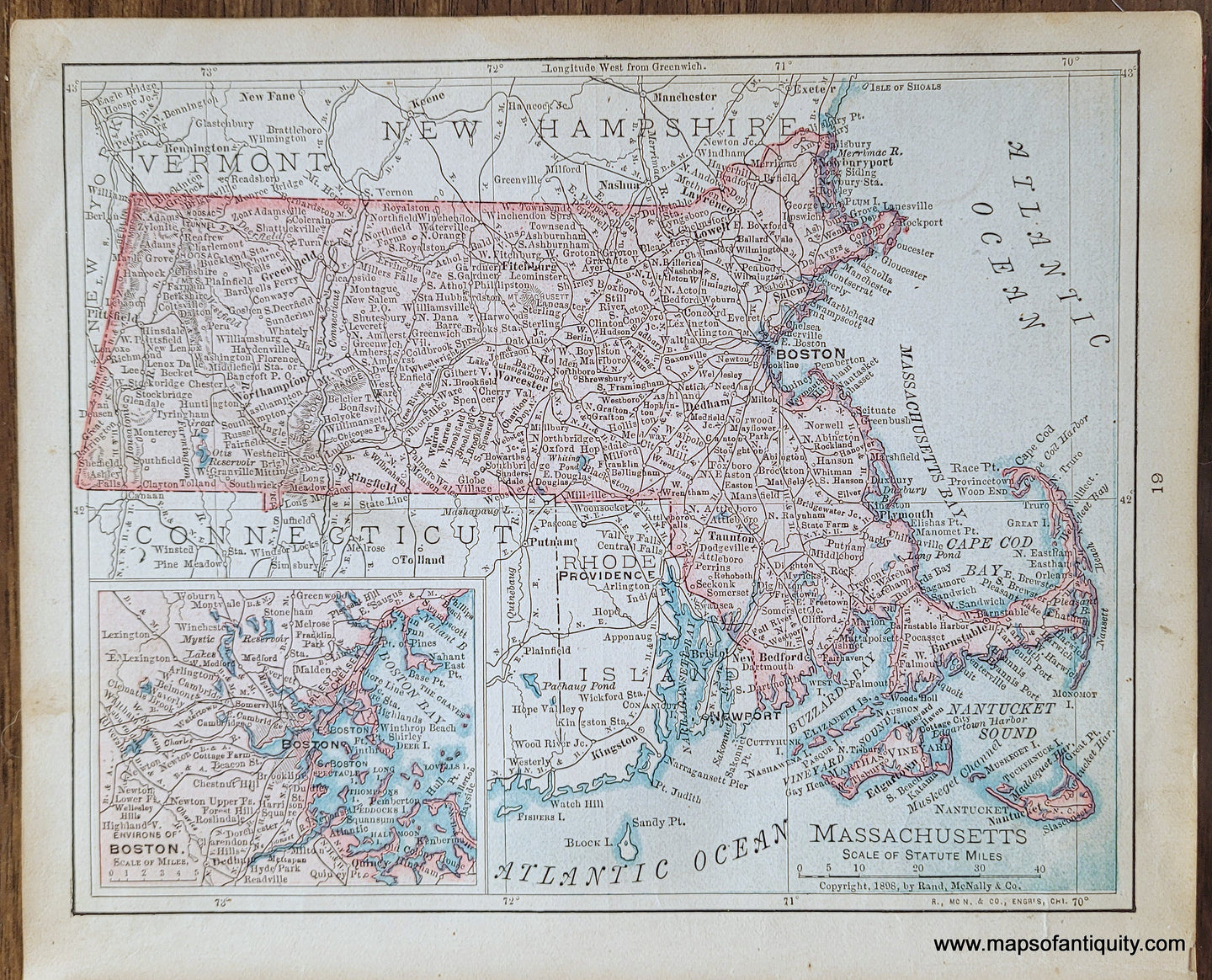 Genuine-Antique-Map-Massachusetts-1900-Rand-McNally-Maps-Of-Antiquity