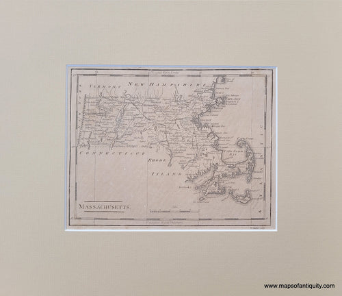 Genuine-Antique-Map-Massachusetts-1805-Carey-Maps-Of-Antiquity