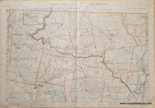 Antique-Printed-Color-Map-Massachusetts-Atlas-Plate-No.-24-Franklin-County-US-Massachusetts-Massachusetts-General-1891-G.-H.-Walker-Maps-Of-Antiquity